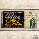 Whiz Gear Grease Metal Flange & Graphic Single Sided Tin Radiator Flush Display