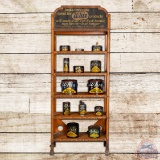 Whiz Products Advertising Display w/ 13 Metal Cans