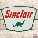 Exceptional Sinclair Single Sided Porcelain Truck Door Sign w/ Dino