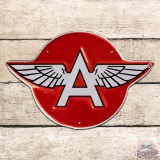 Excellent Flying A Die Cut Convex Single Sided Porcelain Truck Door Sign