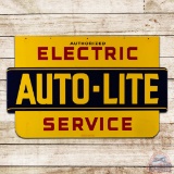 Auto-Lite Authorized Electric Service 4' Die Cut Double Sided Porcelain Sign