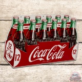 Outstanding 1954 Coca Cola Die Cut Single Sided Tin 12 Pack Sign