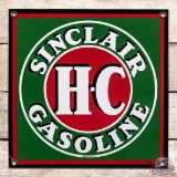 Fantastic Sinclair H-C Gasoline Single Sided Porcelain Sign w/ Logo