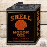 Early Shell Motor Oil Die Cut Double Sided Porcelain Can Shaped Sign