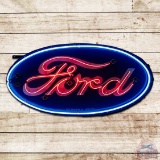 Outstanding Ford Automobiles 4' Double Sided Porcelain Factory Neon Sign