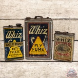 Group of 3 Whiz Cans 5 Gallon Fly Fume Anti-Freeze w/ Early Automobile