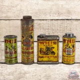 Group of 4 Whiz Automotive Stop Leak Cans w/ Elves