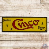 Eisenlohr's Cinco Cigars Single Sided Porcelain Sign