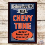 Excellent Chevrolet Chevy Tune Renew Power & Economy GM Guardian Maintenance Advertising Poster Sign