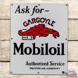 Superb Ask for Gargoyle Mobiloil Authorized Service Single Sided Porcelain Sign
