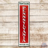 Sinclair Pennsylvania Motor Oil Vertical Single Sided Porcelain Sign
