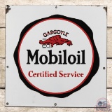 Fantastic Gargoyle Mobiloil Certified Service Single Sided Porcelain Sign