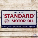 We Sell Standard Motor Oil Single Sided Porcelain Sign w/ Logo