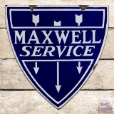 Maxwell Automobiles Service Double Sided Porcelain Sign