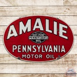 Amalie Pennsylvania Motor Oil Double Sided Porcelain Sign