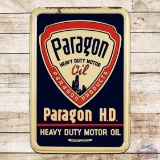 Paragon Heavy Duty HD Motor Oil Emb. Single Sided Tin Sign