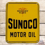 Impressive Sunoco Mercury Made Motor Oil Single Sided Porcelain Sign w/ Logo