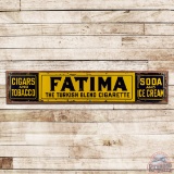 Fatima Cigars Tobacco Soda and Ice Cream 7' Single Sided Porcelain Sign