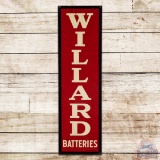 Willard Batteries Vertical Single Sided Tin Sign
