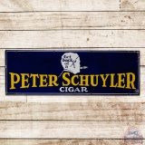 Incredible Peter Schuyler Cigar Single Sided Porcelain Sign w/ Logo