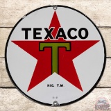 Superb 1931 Texaco 8' Single Sided Porcelain Sign w/ Star Logo 