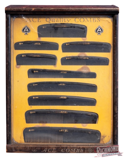 Ace Quality Combs Barber Shop Advertising Display w/ Logo