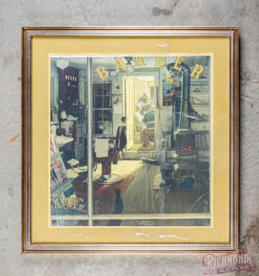 Norman Rockwell Shuffleton's Barber Shop Framed Print