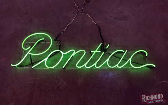 Outstanding Pontiac Automobiles 5' Dealer Window Neon Sign