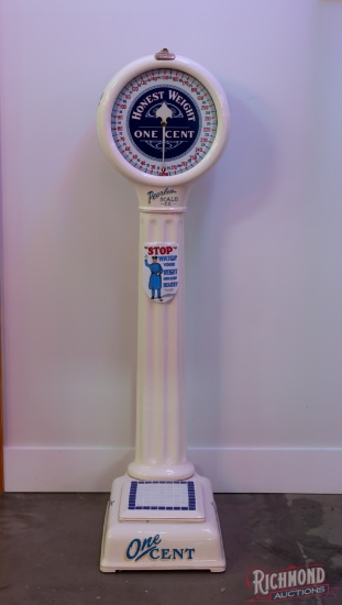 Honest Weight Peerless Porcelain Lollipop Scale 1 Cent Restored