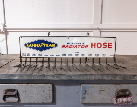 Goodyear Flexible Radiator Hose Rack With Sign