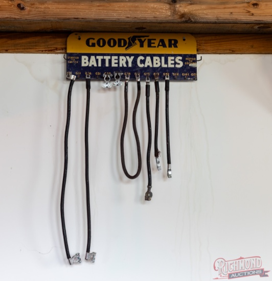 Goodyear Battery Cables Display Rack With Sign And Product