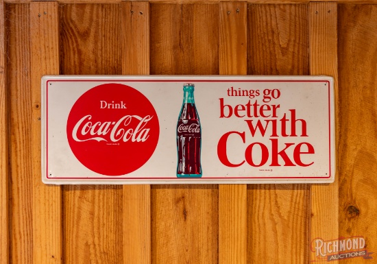 Drink Coca-Cola "Things go Better with Coke" Single Sided Tin Sign