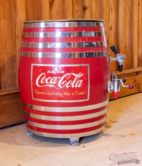 Coca-Cola Barrel Fountain Dispenser "There's Nothing Like Coke"