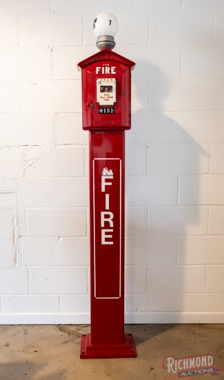 Gamewell Fire Box w/ Pedestal and Light Restored