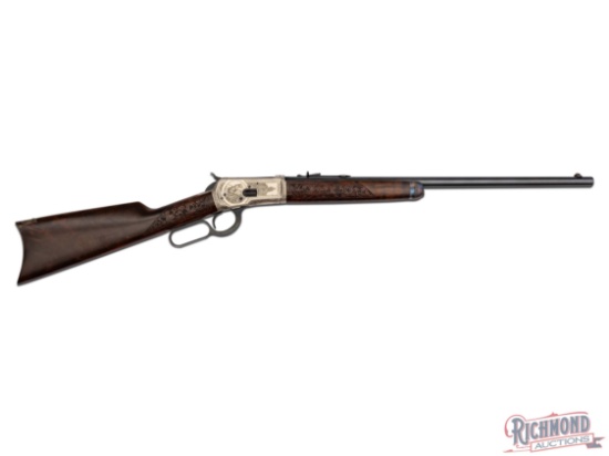 Beautiful Winchester Model 1892 .38 WCF Custom Engraved Rifle by Music ...