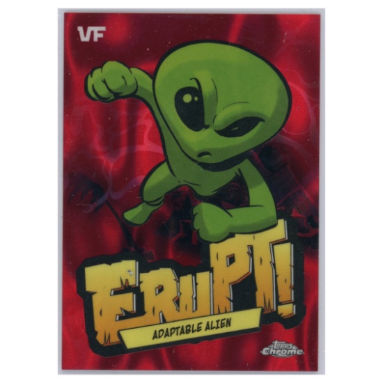 2026 Topps Chrome VeeFriends Erupt! Adaptable Alien Red Lava Refractor #E-12