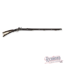 Contemporary Flintlock Silver Mounted Kentucky Rifle in 40 Caliber