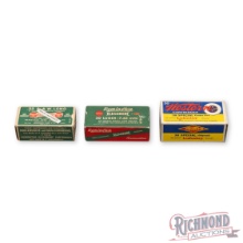 Three Factory Full Collector Centerfire Cartridges Western & Remington UMC