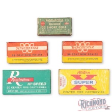 Five Centerfire Cartridge Box Collector's Lot, Winchester, Western, Remington