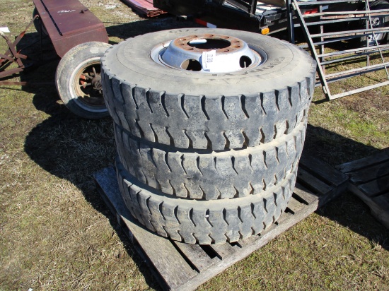 130 - 6 11R20 TRUCK TIRES AND RIMS