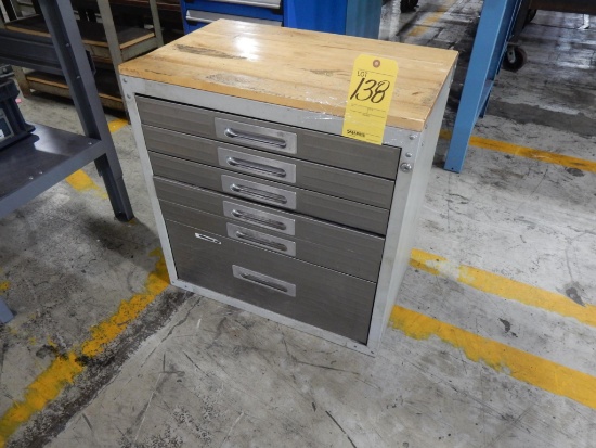 6-DRAWER WOOD TOP TOOL CABINET