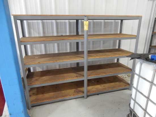 LOT (2) WELDED SHELVES, 24" X 8' X 69"H