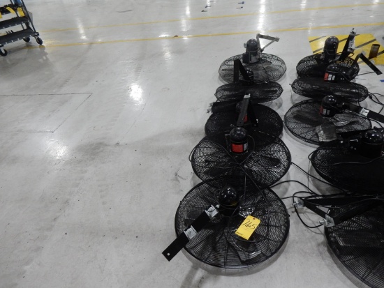 LOT (5) WALL-MT 24" -30" SHOP FANS, INCLUDING (1) OSCILLATING FAN