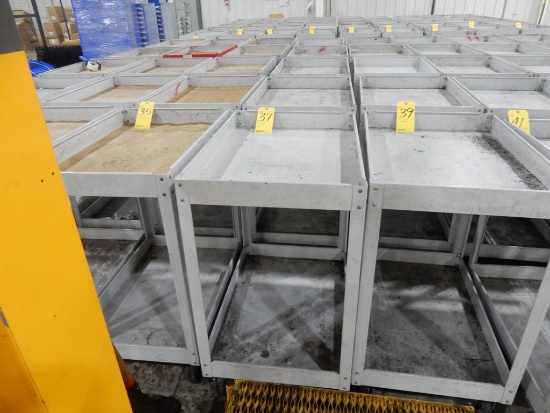 LOT (5) 24" X 36" 2-TIER SHOP CARTS