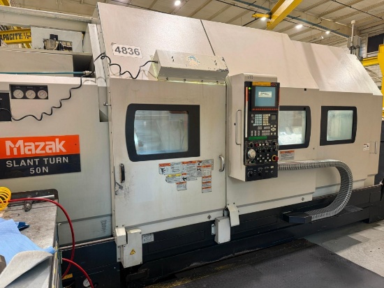 Mazak Slant Turn 50N CNC Lathe with 10.8" Spindle Bore