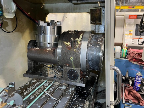 Fourth / Fifth Axis Trunion Type Rotary table with 10 4 Jaw Chuck