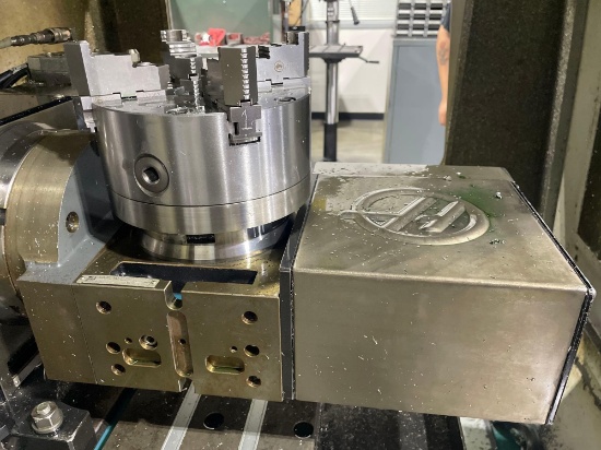 HAAS FOURTH 4TH AXIS ROTARY TABLE WITH 4 JAW SCROLL CHUCK
