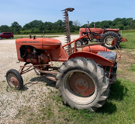 AC "B" Tractor & Mounted Sickle Bar Mower