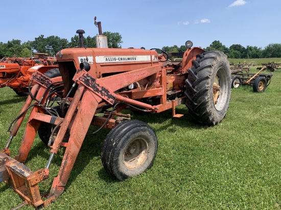 AC "D19" Tractor, Diesel & Loader w/ Bale Spear