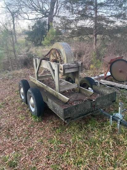 Mill Stone on Trailer